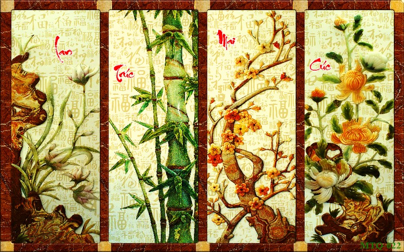 Tranh tứ quý MTQ-022